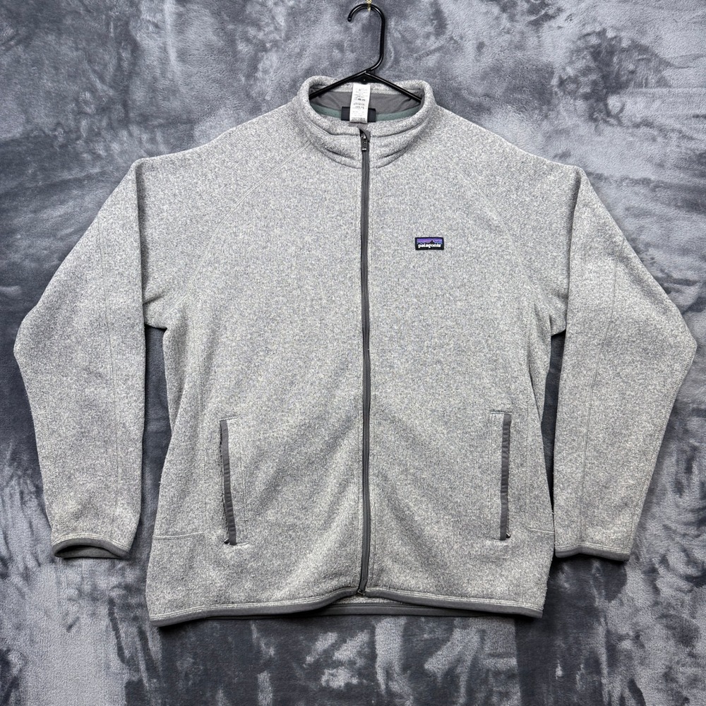 Patagonia Better Sweater Jacket Mens Large Gray Full Zip Fleece Knit Outdoor